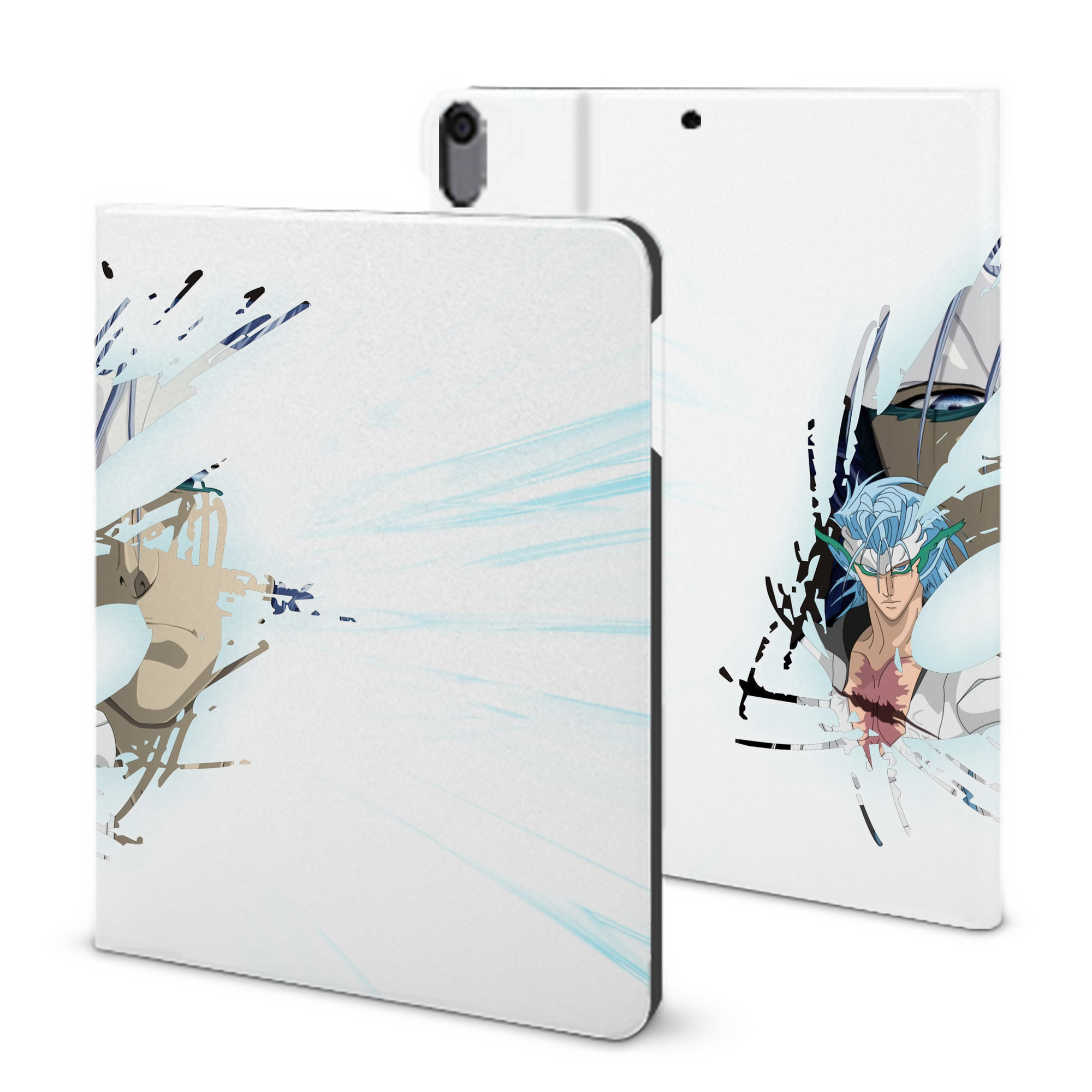 （画像用） ブリーチ BLEACH IPad ケース ブック型 PUレザー TPU 耐衝撃 軽量 薄型 ペン収納なし 全面保護 IPad 各モデル対応